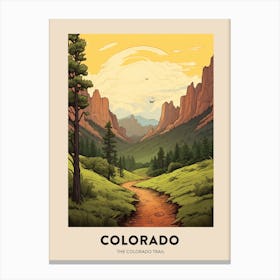 The Colorado Trail Usa 1 Vintage Hiking Travel Poster Canvas Print