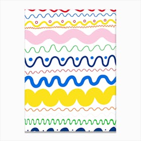 Colorful Wavy Pattern Canvas Print