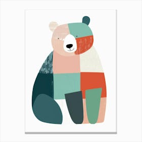 Bear In A Square Canvas Print