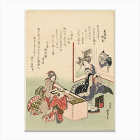 A Comparison Of Genroku Poems And Shells, Katsushika Hokusai 23 Canvas Print