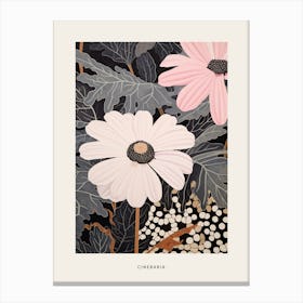 Flower Illustration Cineraria 2 Poster Canvas Print