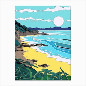 Minimal Design Style Of Byron Bay, Australia 5 Canvas Print