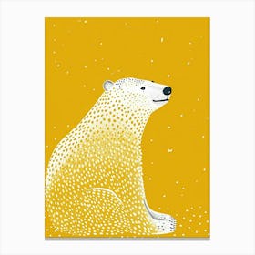 Yellow Polar Bear 2 Canvas Print