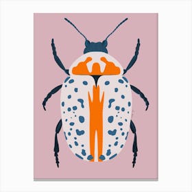 Orange and white Beetle Canvas Print