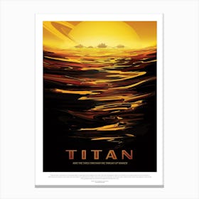 Titan Nasa Space Travel Poster Canvas Print