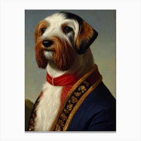 Sealyham Terrier Renaissance Portrait Oil Painting Canvas Print