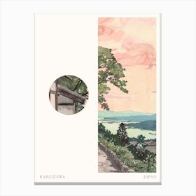 Karuizawa Japan 1 Cut Out Travel Poster Canvas Print