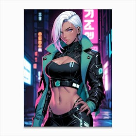 Cyberpunk Girl 5 Canvas Print