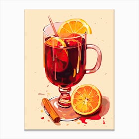 Mulled Wine, Gluhwein, Christmas art 2 Canvas Print