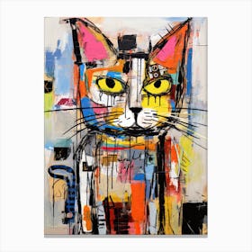 Ink and Urban Prowler:Cat Graffiti Dreams Canvas Print