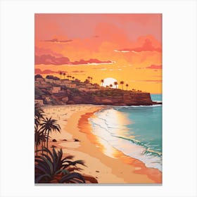 Sunkissed Painting Of Coogee Beach Australia 2 Canvas Print
