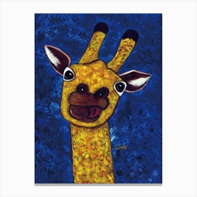 A Loveable Giraffe painted by Paoling Rees Canvas Print