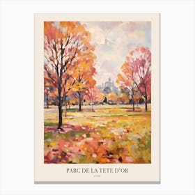 Autumn City Park Painting Parc De La Tete D Or Lyon France 3 Poster Canvas Print