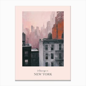 Mornings In New York Rooftops Morning Skyline 4 Canvas Print