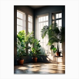 Morning Bliss With Plants Canvas Print
