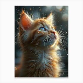 Kitten With Blue Eyes Canvas Print