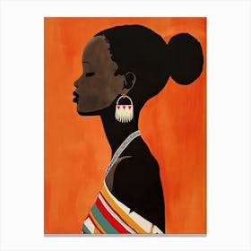 African Woman 23, Boho Canvas Print