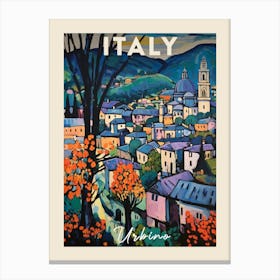 Urbino Italy 1 Fauvist Painting Travel Poster Canvas Print