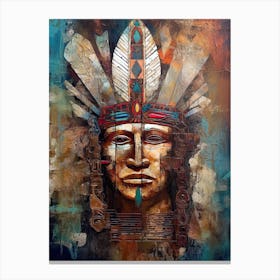 Native Rhythms: Echoes of Tribal Art and Spirit Canvas Print