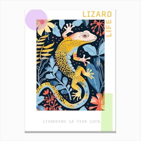 Monsters And Beaded Lizards Modern Abstract Illustration Poster Canvas Print