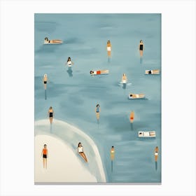 People In The Water Canvas Print