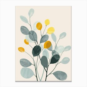 Eucalyptus Tree Illustration Flat 8 Canvas Print