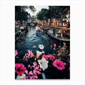 Amsterdam Canals At Dusk Canvas Print