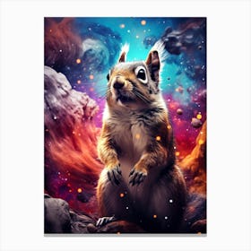 Squirrel In Space Canvas Print