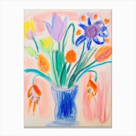 Flower Painting Fauvist Style Bluebell 2 Canvas Print