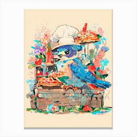 Pizza Bird Canvas Print