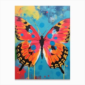 Pop Art Common Blue Butterfly 1 Canvas Print
