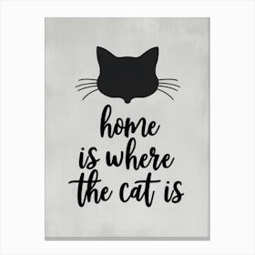 Home Is Where The Cat Is 1 Canvas Print