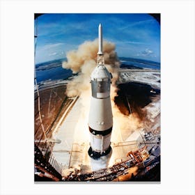 Liftoff Of The Apollo 11 Lunar Landing Mission, 1 Canvas Print