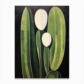 Modern Abstract Cactus Painting Carnegiea Gigantea Cactus 5 Canvas Print