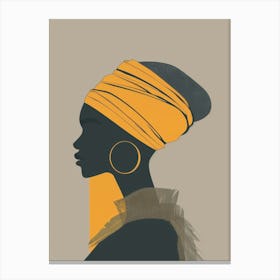 Silhouette Of African Woman 29 Canvas Print