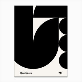 Geometric Bauhaus Poster B&W 70 Canvas Print