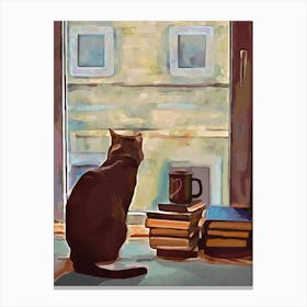 Cat In The Window Canvas Print