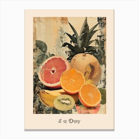 5 A Day Fruit Poster 2 Canvas Print