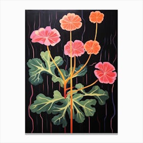 Geranium 2 Hilma Af Klint Inspired Flower Illustration Canvas Print