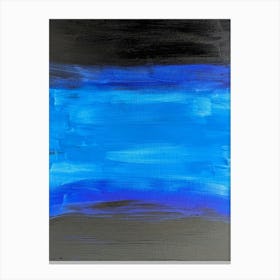 Blue And Black Abstract Painting Canvas Print