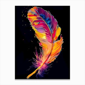 Colorful Feather Painting Canvas Print