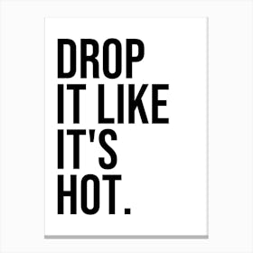 Drop It Like It's Hot quote Canvas Print