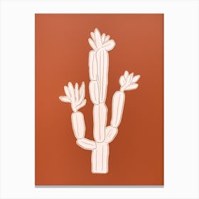Cactus Line Drawing Acanthocalycium Cactus Canvas Print