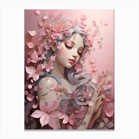 Glitter Fairies Leaves Flowers Petals Canvas Print