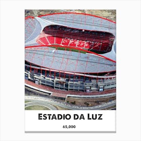 Estadio De Luz, Football, Stadium, Soccer, Art, Wall Print 1 Canvas Print
