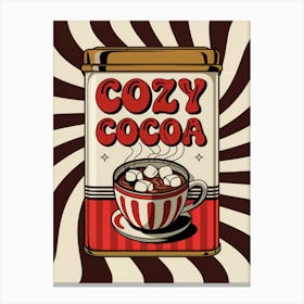 Vintage Cozy Cocoa Canvas Print