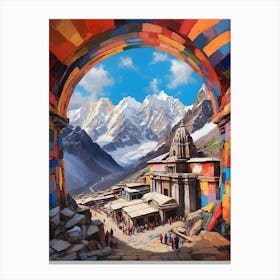 Nepali Village Canvas Print