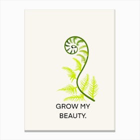 Grow fern graphic Canvas Print