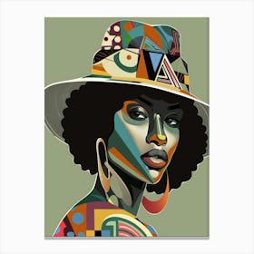 African Woman In Hat 7 Canvas Print