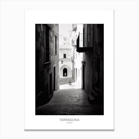 Poster Of Tarragona, Spain, Black And White Analogue Photography 4 Canvas Print